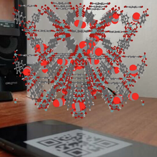 Metal organic framework visualized with augmented reality.