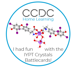 CCDC home science learning activity completion badge for periodic table battlecards