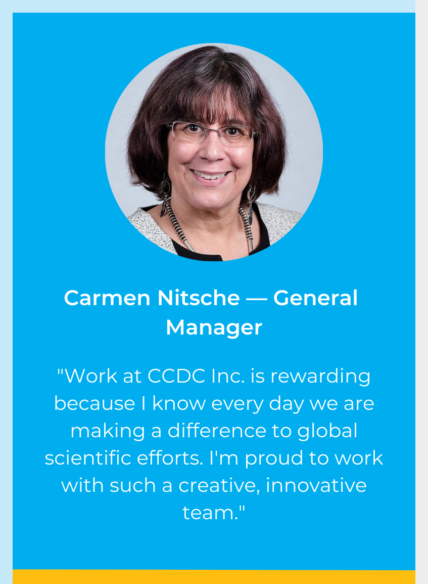 Carmen Nitsche General Manager for CCDC Inc Staff Testimonial