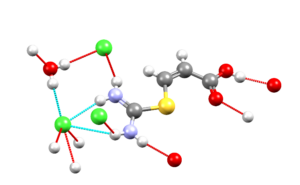 Target XXIV in the six blind test of organic CSP methods, which is a chloride salt hydrate of (Z)-3-((diaminomethyl)thio)acrylic acid.