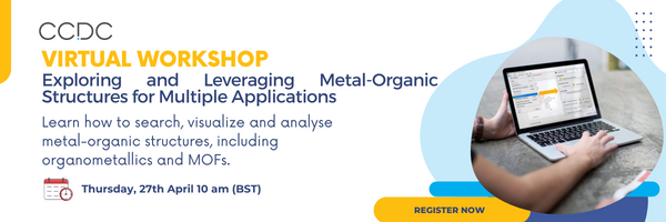 Learn how to search, visualize, and analyse metal-organic structures, including organometallics and MOFs.