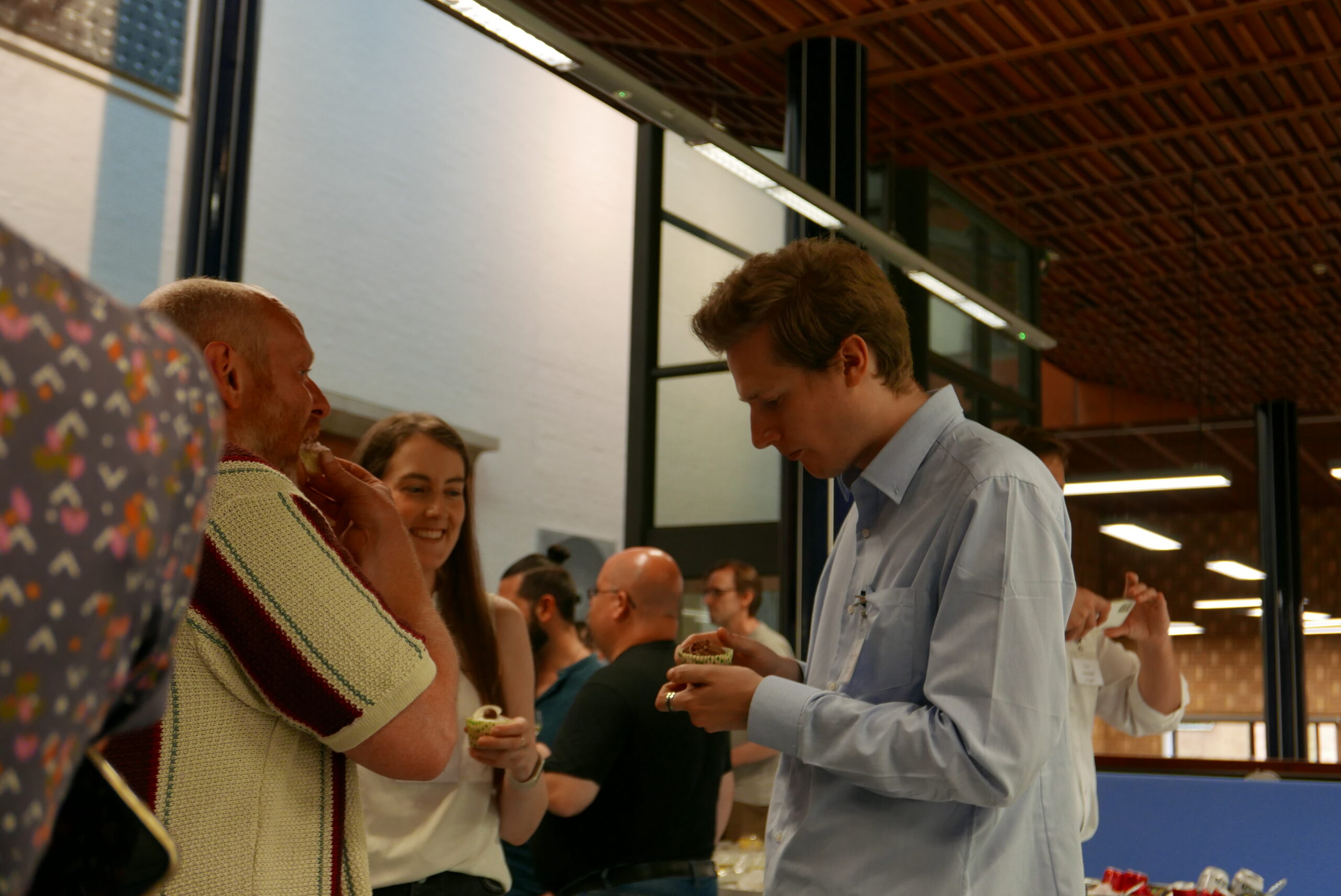 People speaking to each other.