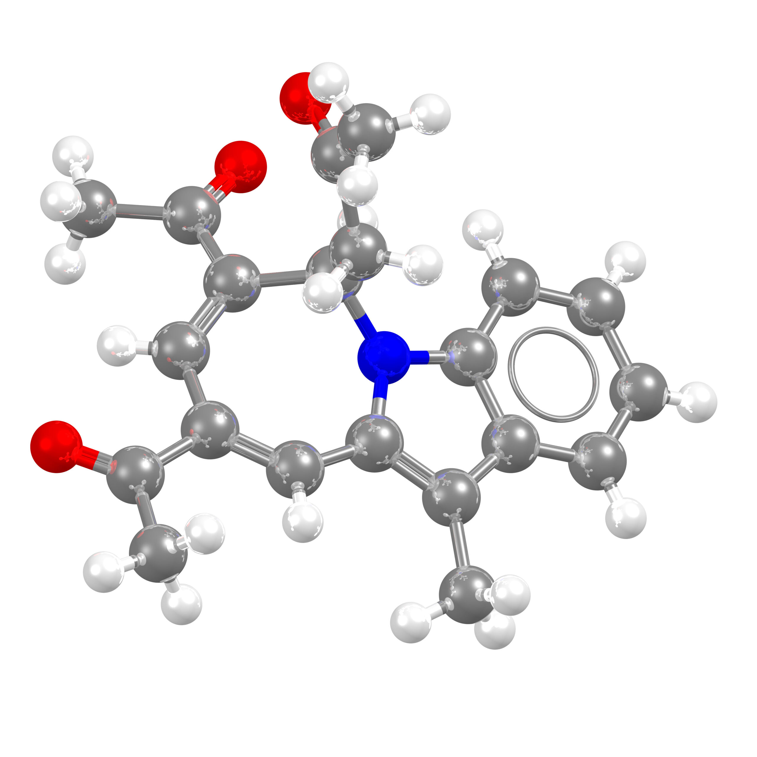 Ball and stick representation of the structure of CSD refcode XOPCAJ.