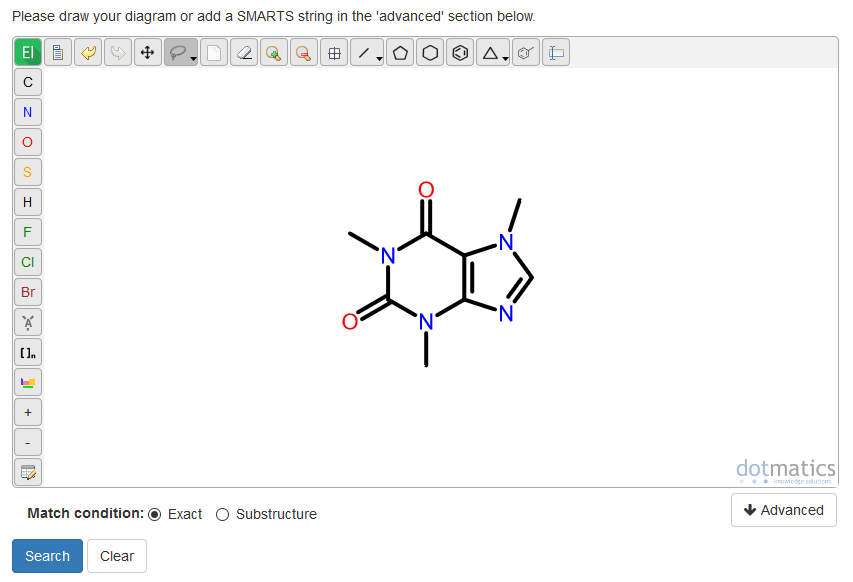 Screenshot of WebCSD v2 structure search