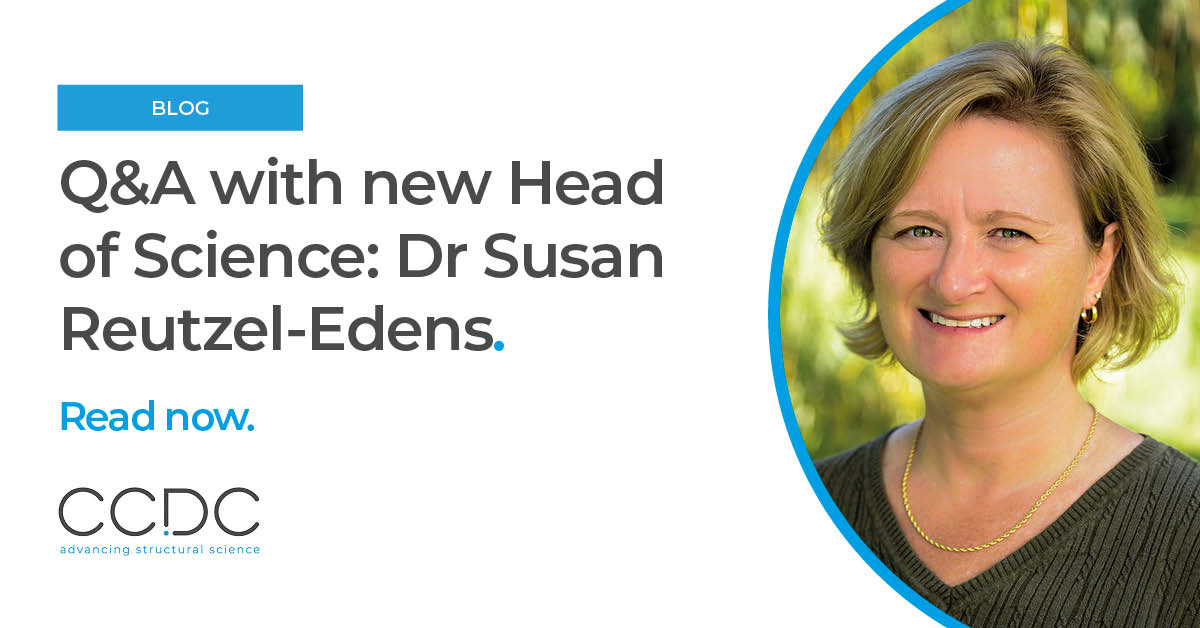 Susan Reutzel-Edens - new Head of Science at the CCDC