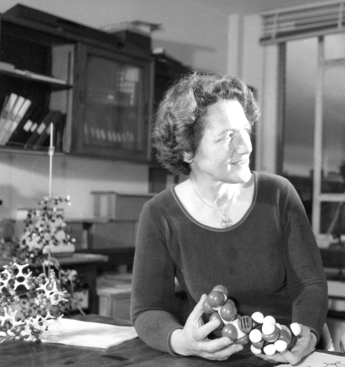 Founder of the CCDC and CSD, Dr Olga Kennard in black and white.